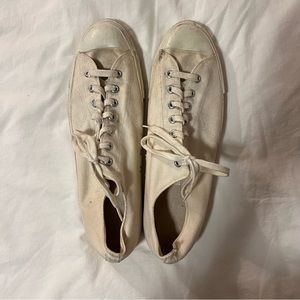 Vintage 60’s Cream Converse Low Top Sneakers Size 14